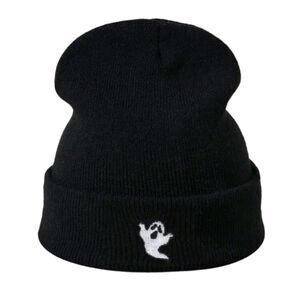 Ghost Embroidered Beanie Hat